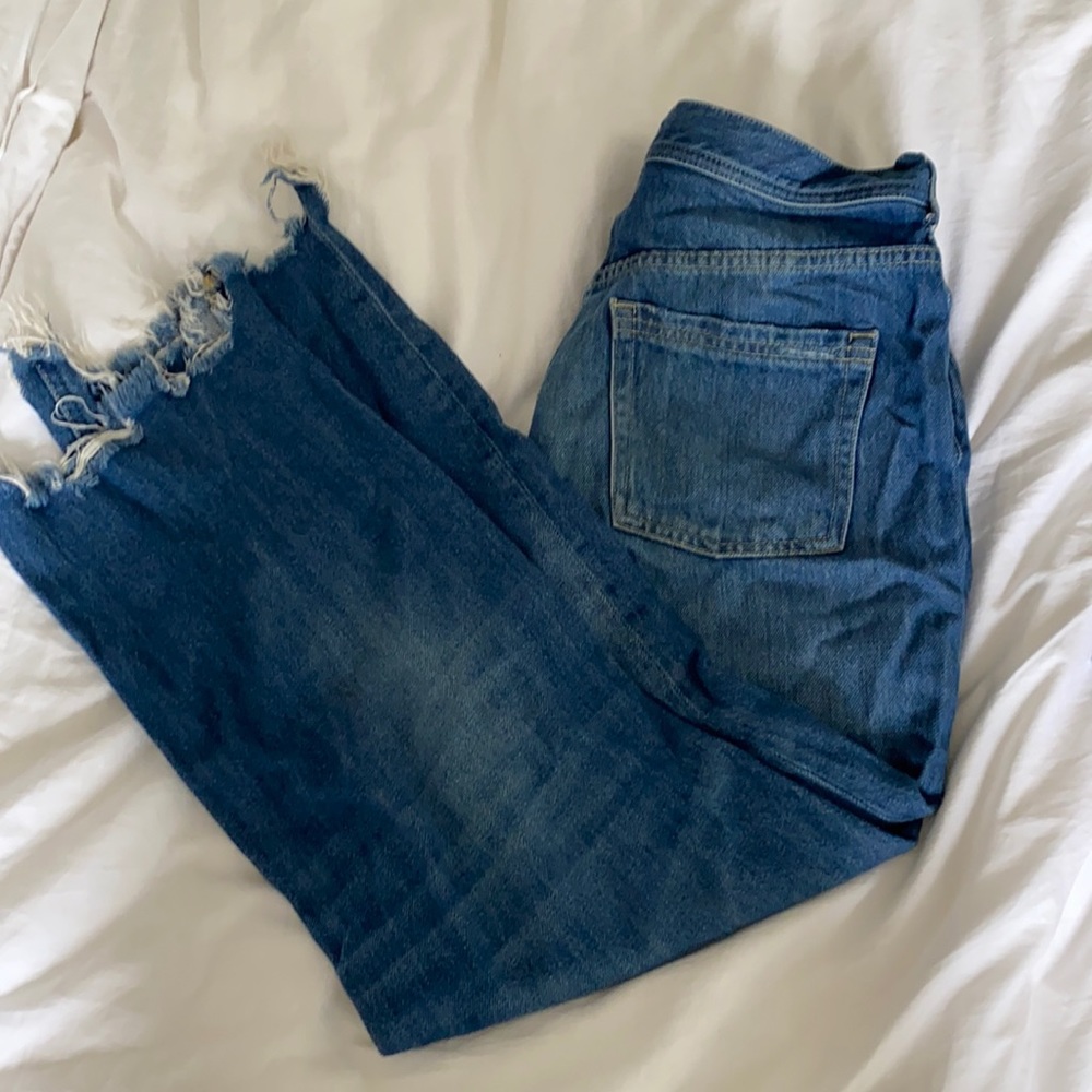 We the Free Straight leg fringed jeans